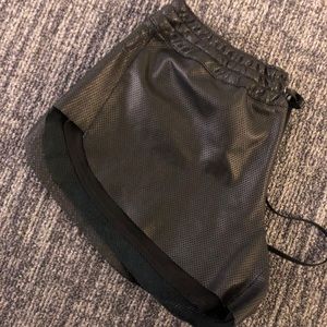 Alexis leather shorts with drawstrings